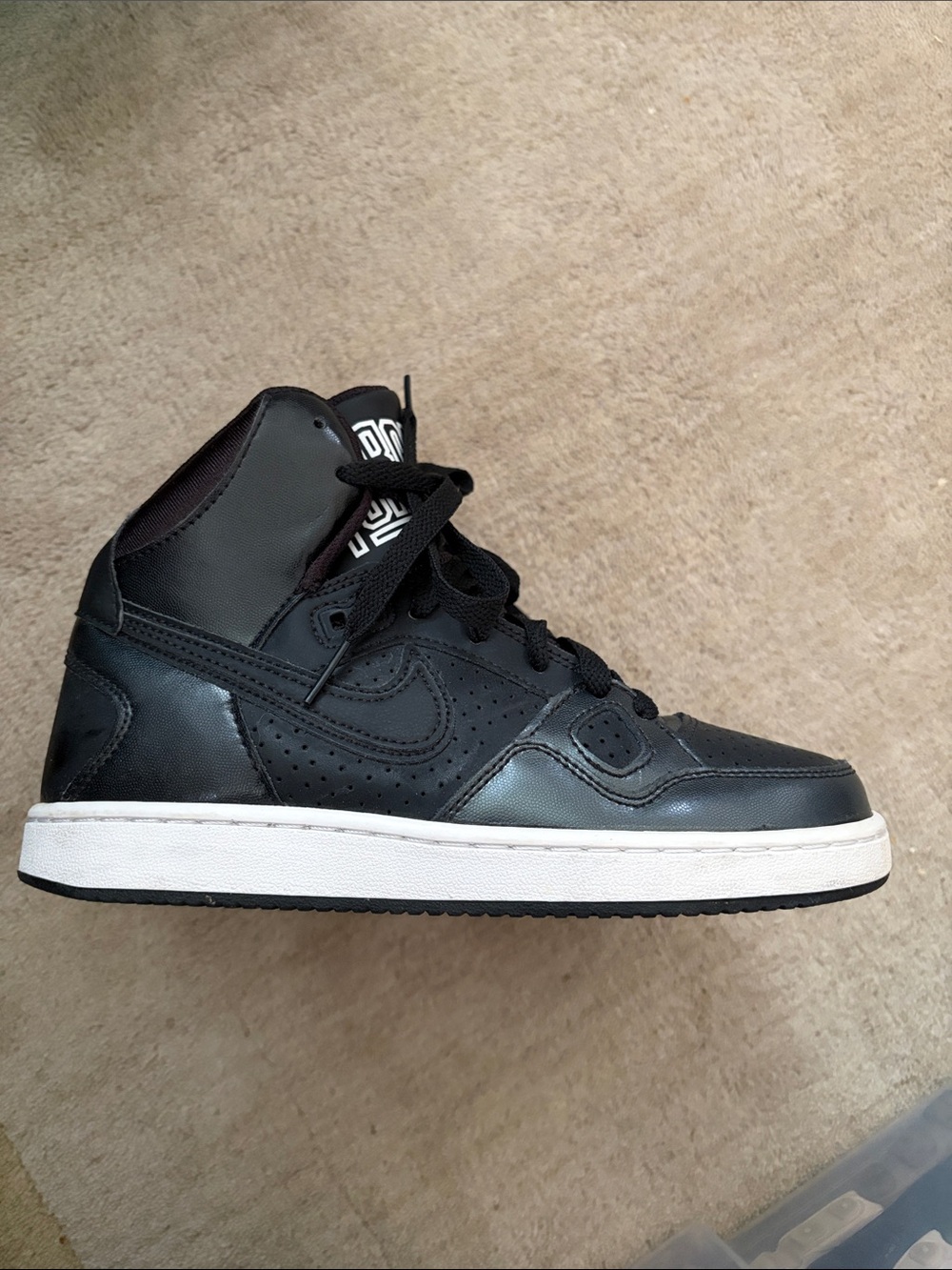Nike Black High-Top Sneakers with White Sole